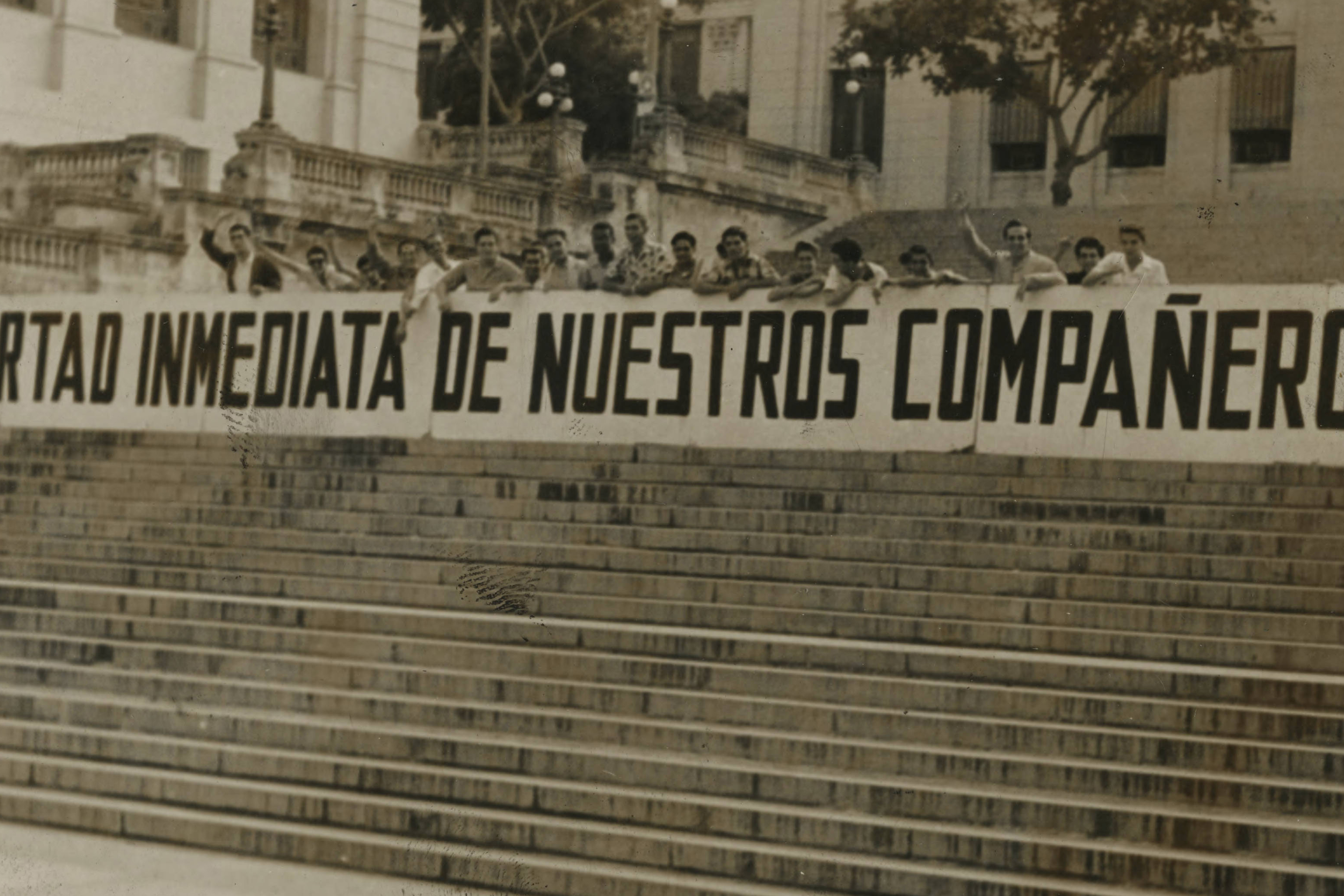 University of Havana students protesting. 